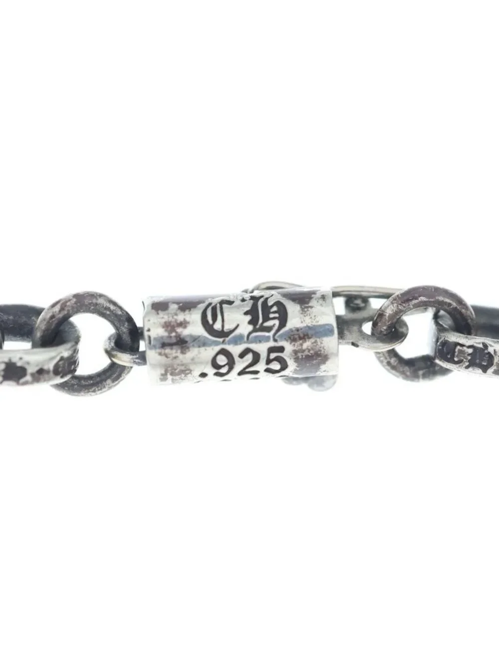 Chrome Hearts Ppr Chn Sml CH Crs Paper Chain Small CH Cross Silver Necklace
